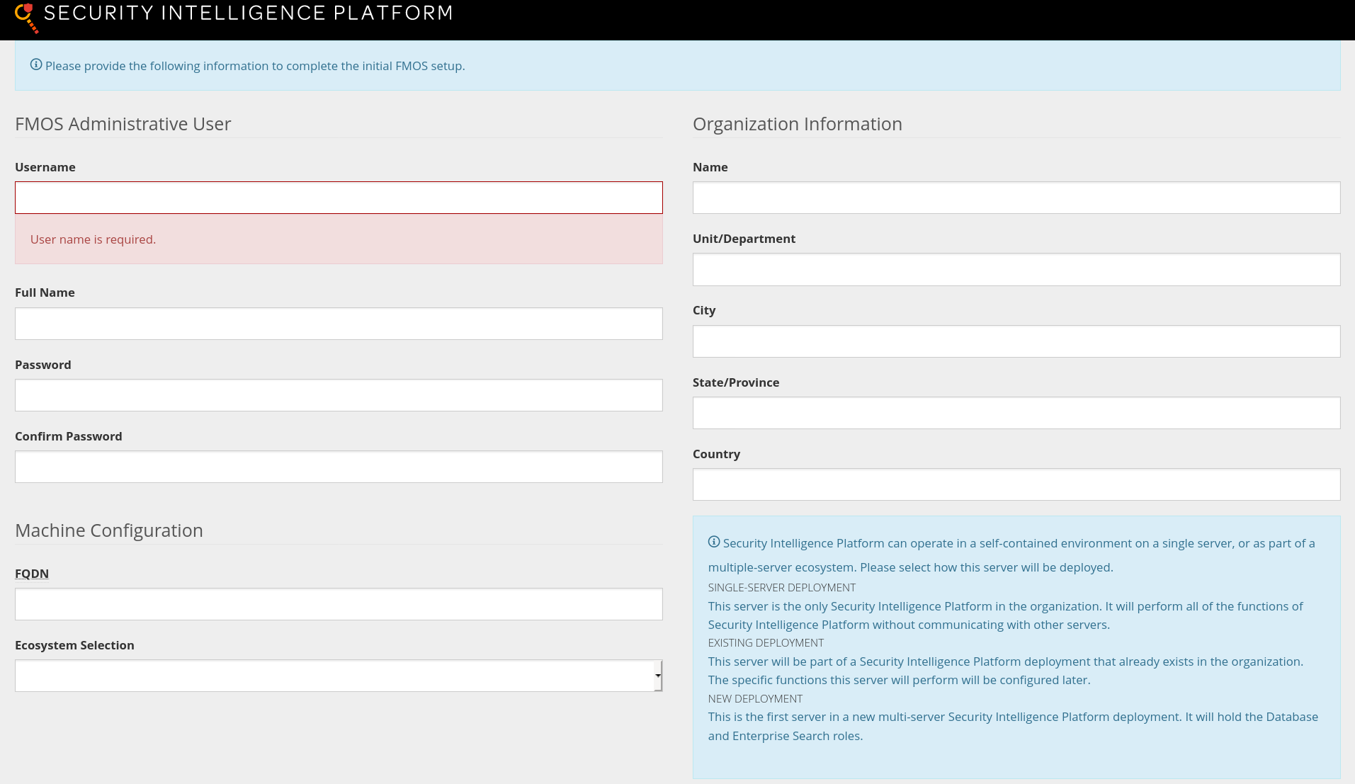 Initial FMOS Setup for Cloud Deployments